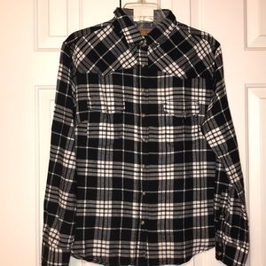 Jachs Girlfriend plaid button down Size Medium